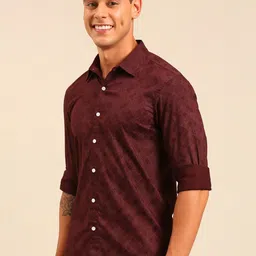 Joven Geometric Printed Cotton Regular Spread Collar Regular Fit  Casual Shirt-image-82