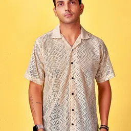 HARPITA Men Comfort Sheer Printed Casual Shirt-image-46