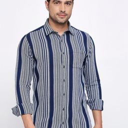 DEZANO Classic Striped Cotton Casual Shirt-image-57