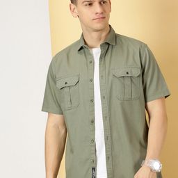 Thomas Scott Standard Oversized Twill Weave Pure Cotton Casual Shirt-image-57