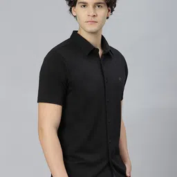 Slowave Comfort Spread Collar Cotton Casual Shirt-image-83