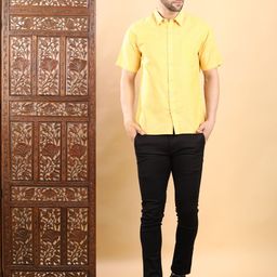 Streaks & Crosses Smart Spread Collar Cotton Short Sleeves Casual Shirt-image-71