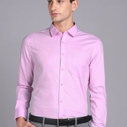 Sam and Jack Smart Spread Collar Cotton Chambray Formal Shirt-image-5