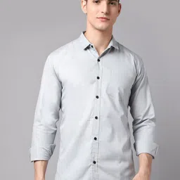 HANUMNTRA Comfort Spread Collar Regular Fit Polycotton Casual Shirt-image-10