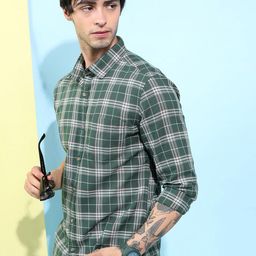 HIGHLANDER Slim Fit Tartan Checks Casual Shirt-picture-30