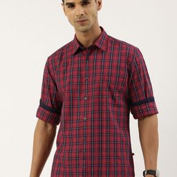 Parx Pure Cotton Slim Fit Checked Casual Shirt-picture-29