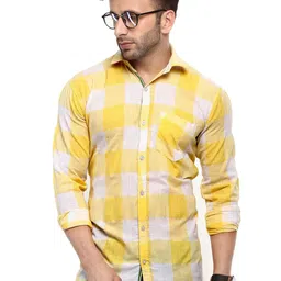 Hangup Men Slim Fit Checked Casual Shirt-image-23