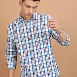 KETCH Slim Fit Tartan Checked Casual Shirt-picture-14