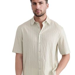 RARE RABBIT Men Comfort Fit Spread Collar Textured Cotton Casual Shirt-image-52