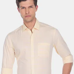 Arrow Men Slim Fit Horizontal Striped Formal Pure Cotton Shirt-picture-16