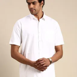 Ramraj Spread Collar Regular Fit Pure Cotton Casual Shirt-image-25