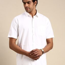 Ramraj Spread Collar Opaque Cotton Casual Shirt-image-52