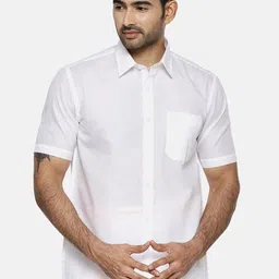 Ramraj Spread Collar Regular Fit Pure Cotton Casual Shirt-image-28