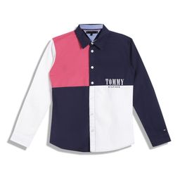 Tommy Hilfiger  Boys Colourblocked Spread Collar Opaque Cotton Casual Shirt-image-96
