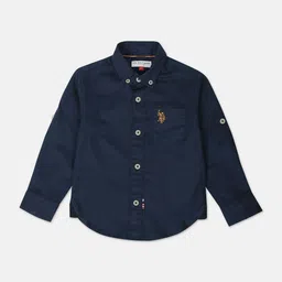 U.S. Polo Assn. Kids Boys Button Down Collar Pure Cotton Casual Shirt-image-60