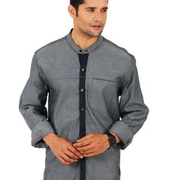 SHIRT THEORY Men Grey Casual Shirt-image-52