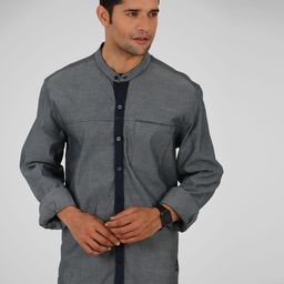SHIRT THEORY Men Grey Comfort Casual Shirt-image-117