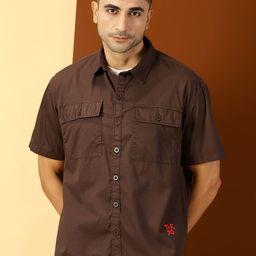 Thomas Scott Classic Boxy Fit Twill Weave Pure Cotton Casual Shirt-image-81