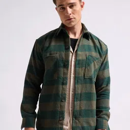 MISCHIEF MONKEY Men Classic Boxy Checked Casual Shirt-image-11