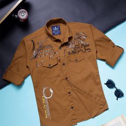 SKY HEIGHTS Boys Typography Printed Spread Collar Cotton Casual Shirt-image-53