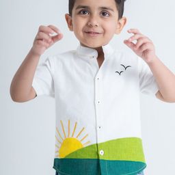 Tiber Taber Boys Opaque Cotton Casual Shirt-40