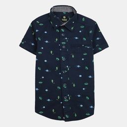 V-Mart Boys Conversational Printed Classic Fit Cotton Casual Shirt-image-99