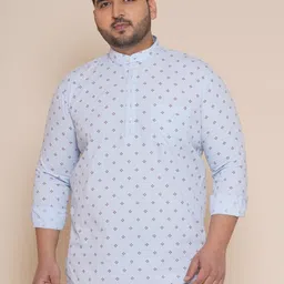 John Pride Men Plus Size Printed Casual Cotton Shirt-image-83