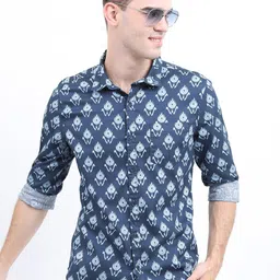 KETCH Men Slim Fit Printed Casual Cotton Shirt-image-73