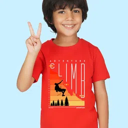 NUSYL Boys Graphic Climb Printed T-shirt-image-11