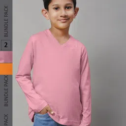 Friskers Boys Pack Of 2 V-Neck Pure Cotton Sports T-shirt-picture-40