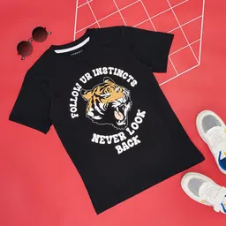 Pantaloons Junior Boys Typography Animal Printed T-shirt-image-64