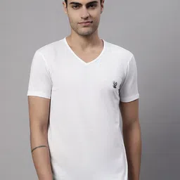 mack jonney VIMAL JONNEY V-Neck Short Sleeves Cotton T-shirt-picture-25