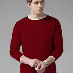 AUSK Men Pack Of 2 Solid Round Neck Cotton T-shirts-image-45