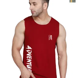SLOWLORIS Pack Of 2 Typography Printed Sleeveless Round Neck Basic Vest-image-18