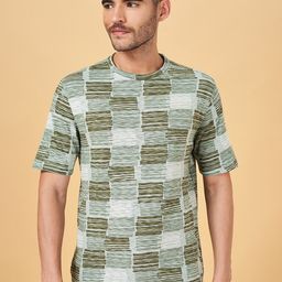 7 Alt by Pantaloons Abstract Printed Cotton T-shirt-image-76