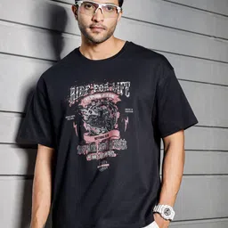 ONE SKY Men Graphic Printed Round Neck Cotton T-shirt-picture-47