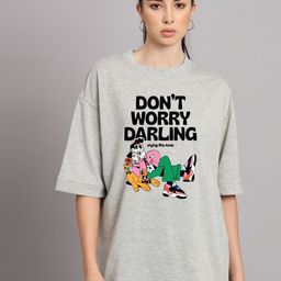 Imsa Moda Typography Printed Oversized Cotton T-shirt-image-75
