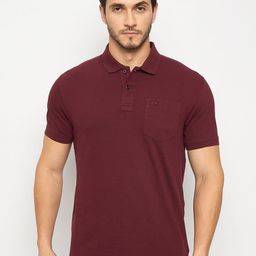 98 Degree North Men Polo Collar Pure Cotton Pocket T-shirt-image-96