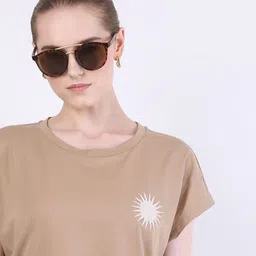 Vero Moda Women Extended Sleeves Organic Cotton Raw Edge T-shirt-image-37