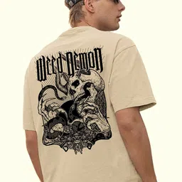 PRONK Graphic Printed Pure Cotton Oversized T-shirt-image-54