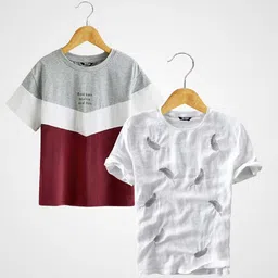 BAESD Boys Pack Of 2 Pure Cotton T-shirts-image-31