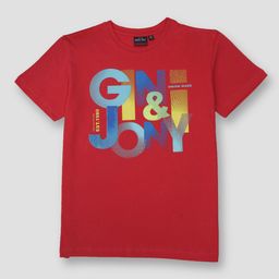 Gini and Jony Boys Typography Printed Cotton T-shirt-image-58