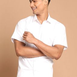 VASTRAMAY Men White Premium Casual Shirt-image-72