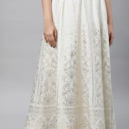AURELIA Ethnic Motif-Printed Maxi Flared Skirts-5