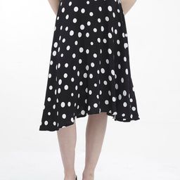 RAREISM Polka Dot Printed A-line Midi Skirt-picture-8