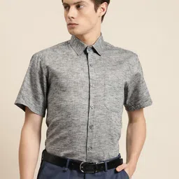 SOJANYA Men Grey Classic Regular Fit Solid Formal Shirt-image-67