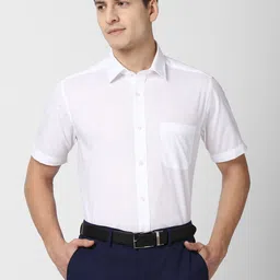 Peter England Men White Regular Fit Formal Shirt-image-50