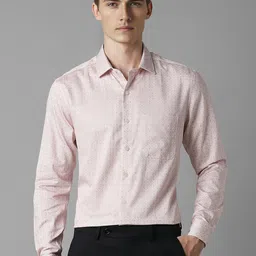 Louis Philippe Men Spread Collar Abstract Printed Cotton Slim Fit Formal Shirt-picture-25