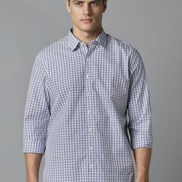 Luxure by Louis Philippe Slim Fit Checked Cotton Formal Shirt-picture-44