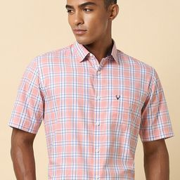 Allen Solly Slim Fit Tartan Checked Pure Cotton Formal Shirt-image-37